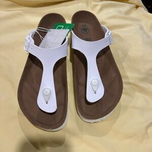 Papillio White and Brown Women's Sandals